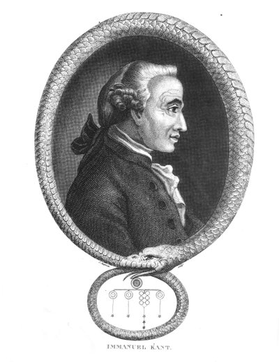 Portrait of Emmanuel Kant (1724-1804), Engraved by J.Chapman by English School